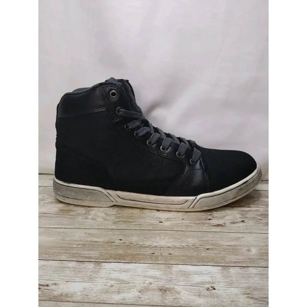 Street And Steel Kickstarter Moto Riding Hightops Black Leather Mens 9